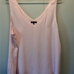 XL RW&CO. Light Pink V-Neck Lined Tank Top